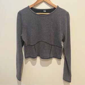 Wild Fable Charcoal Ribbed Crop Top